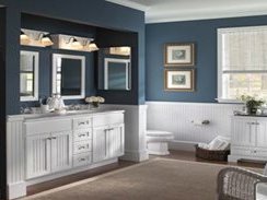 Living room with blue wall painted from Ace Home & Hardware in Marshall, MN